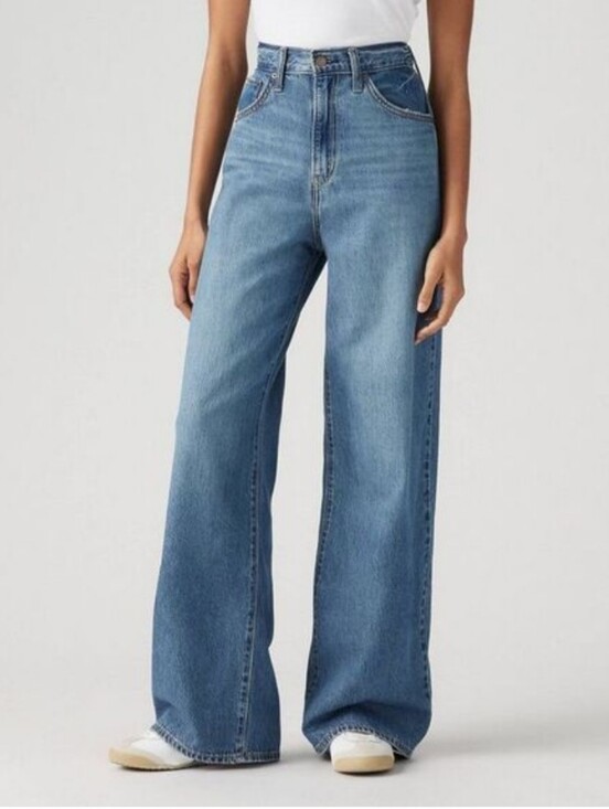 Levi's Denim - Levi's Cinch Baggy Wide-Leg High-Rise Jeans - New Shade Chasi Chasing Dreams